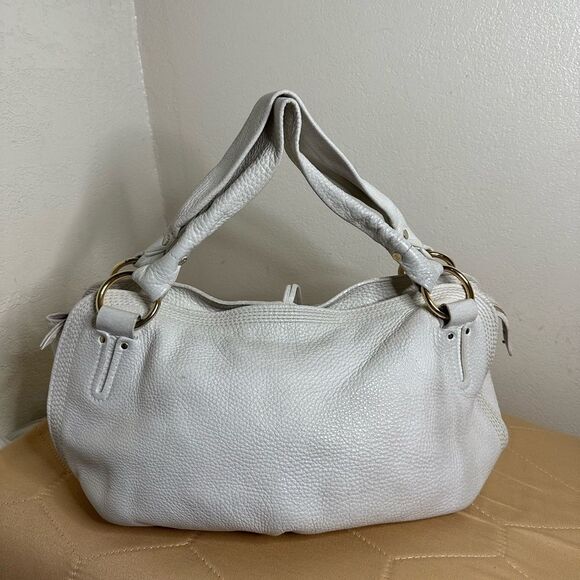 💯 Authentic Celine White Leather Bittersweet Hobo🍀 - Picture 1 of 17